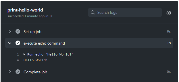 GitHub Actionsの実行結果